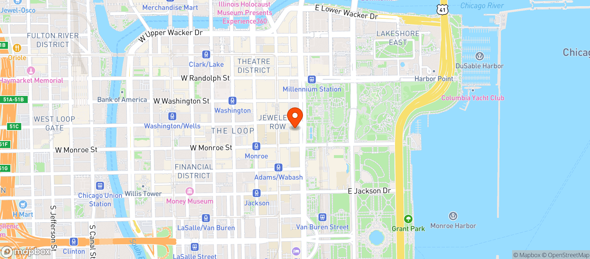 Map showing Chicago Athletic Association
