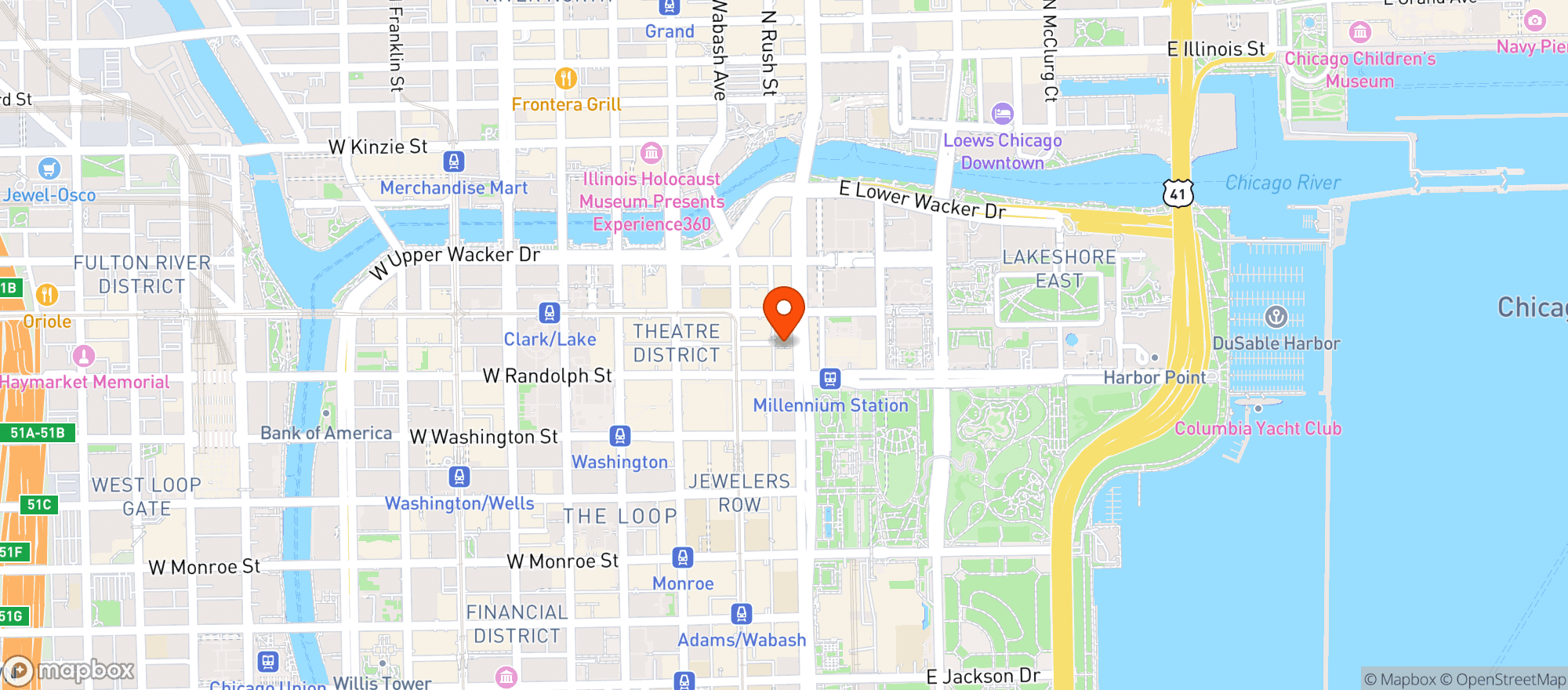 Map showing Arlo Chicago