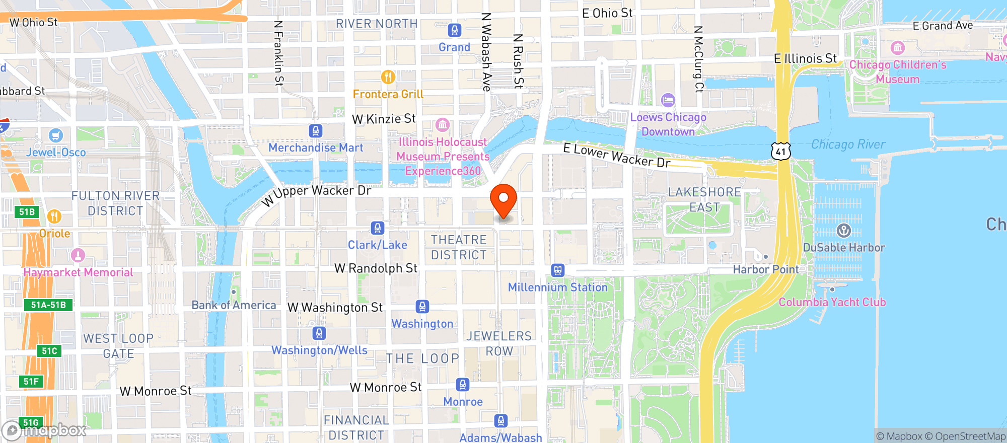 Map showing Commons Club