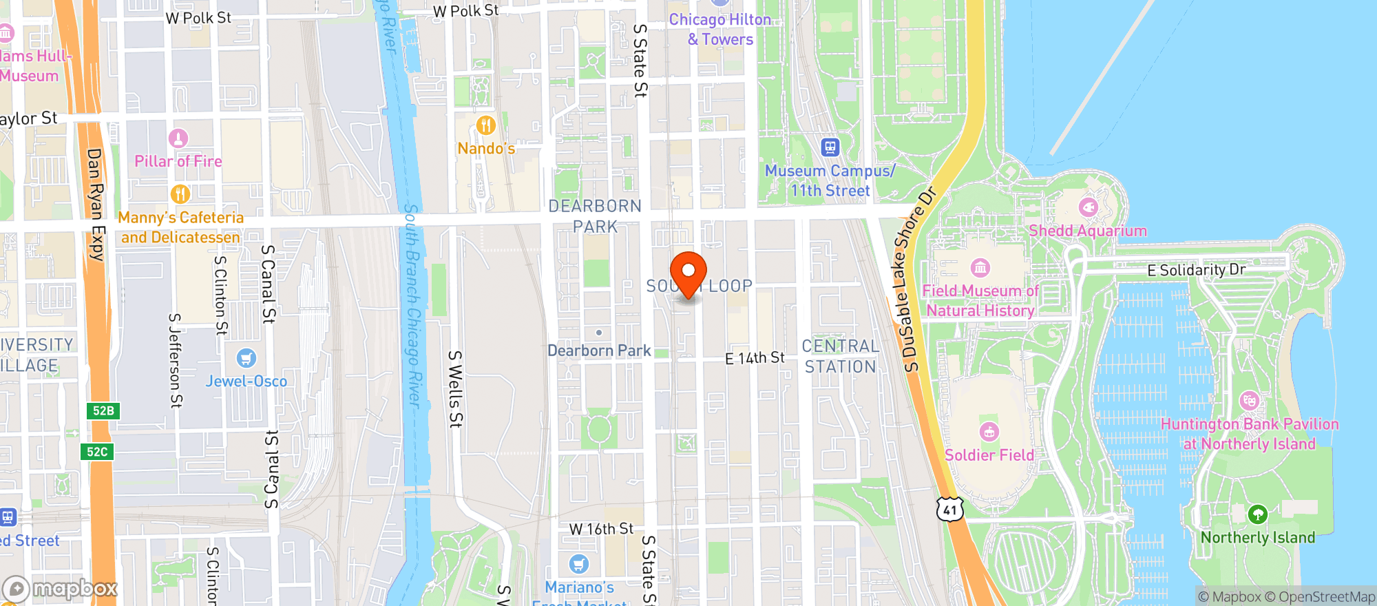 Map showing Flo & Santo