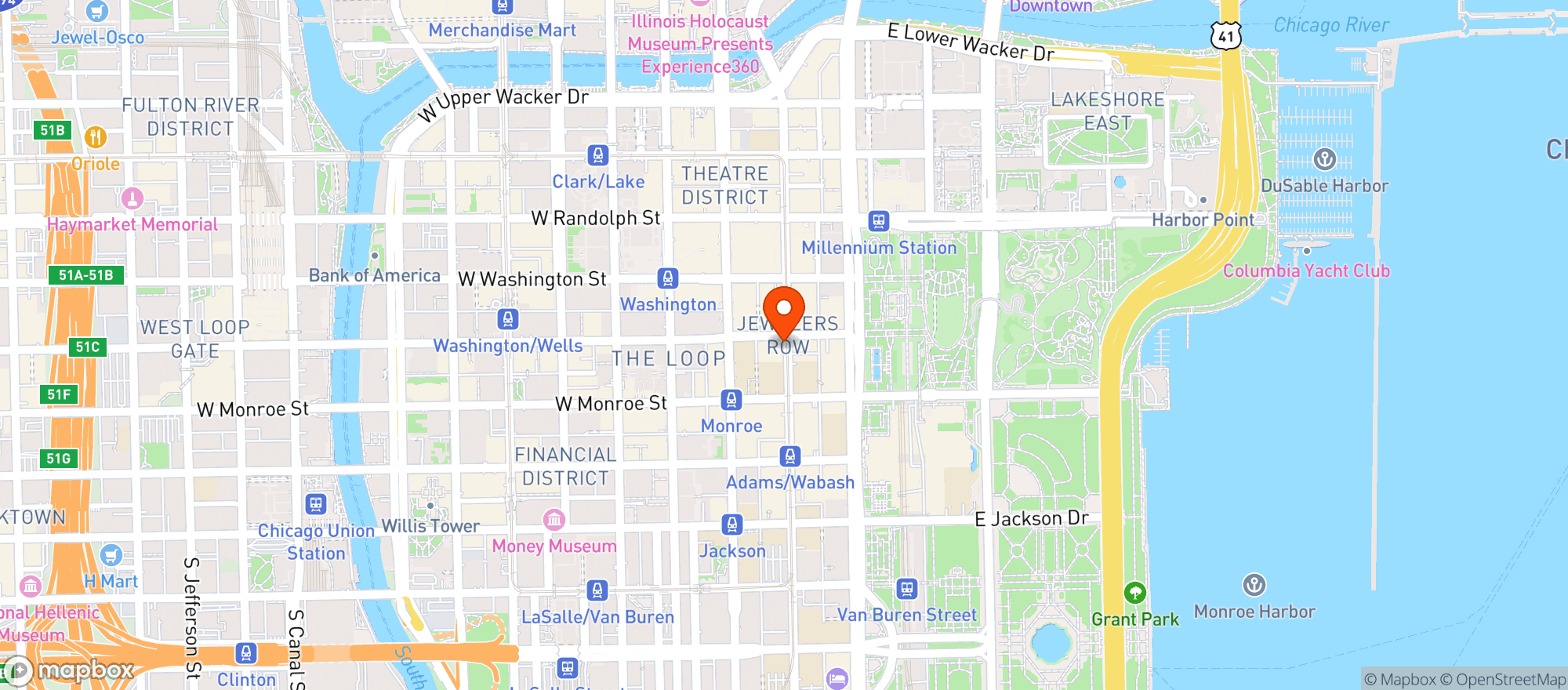 Map showing Silversmith Hotel