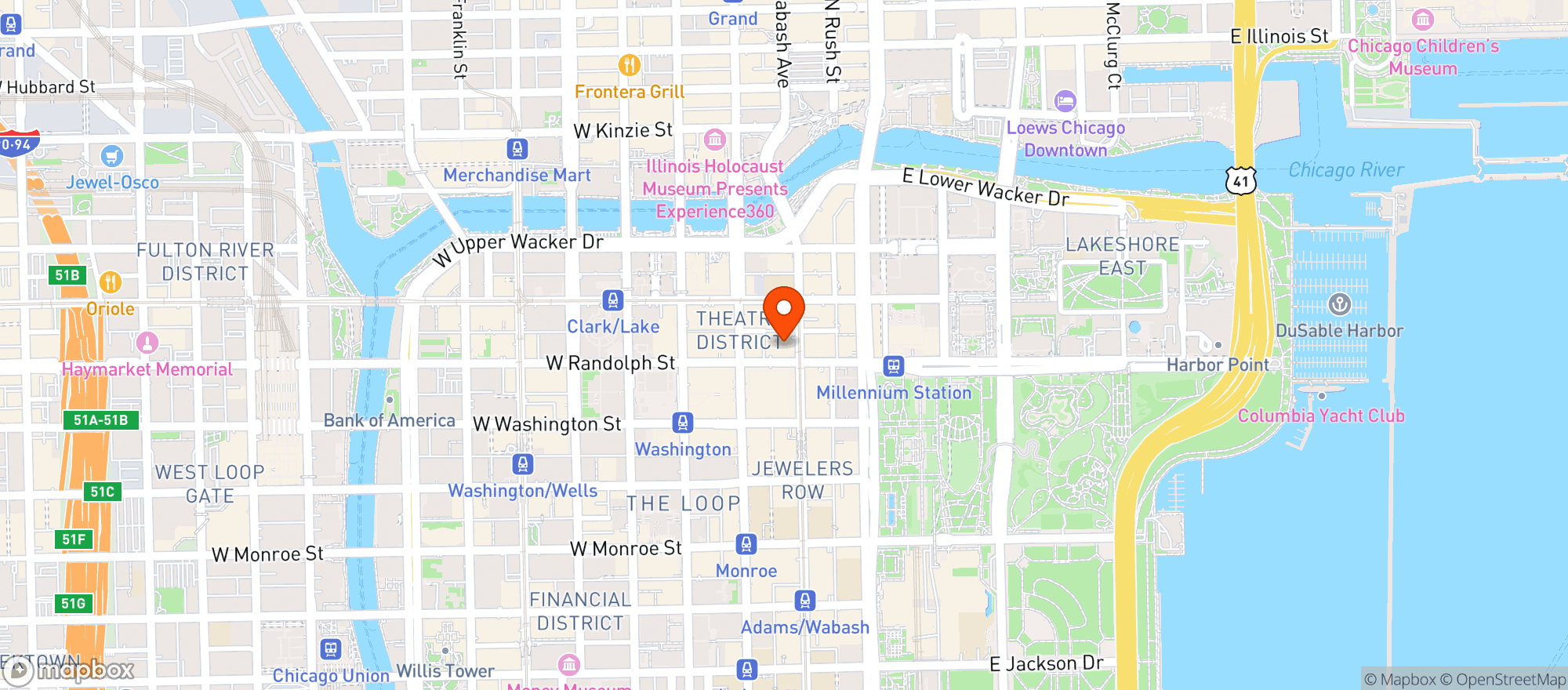 Map showing Cbd Kratom Chicago Loop