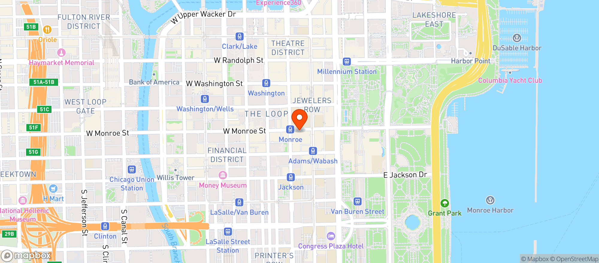 Map showing Palmer House #chiph