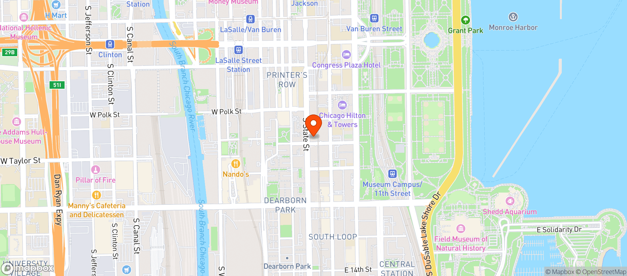 Map showing Astoria Marketplace