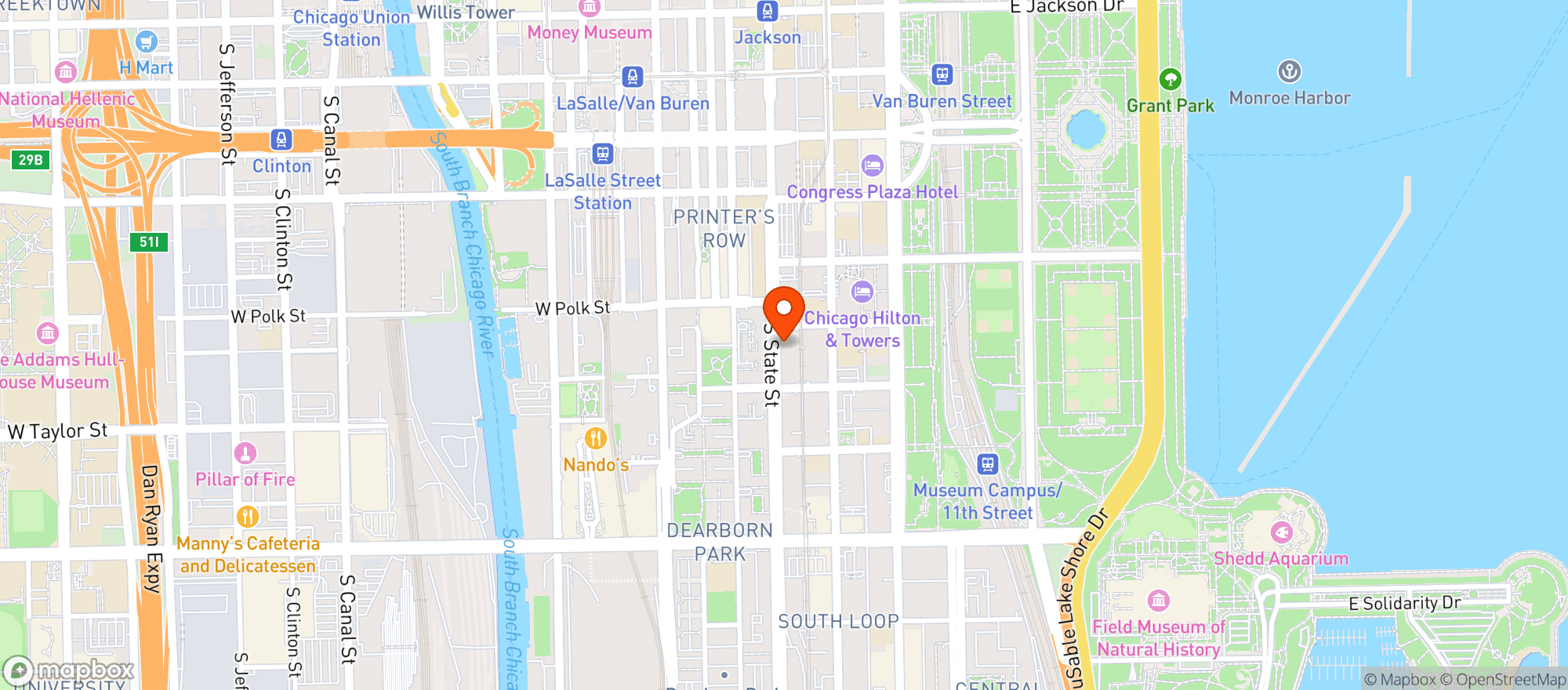 Map showing 7-eleven #36033 - Chicago