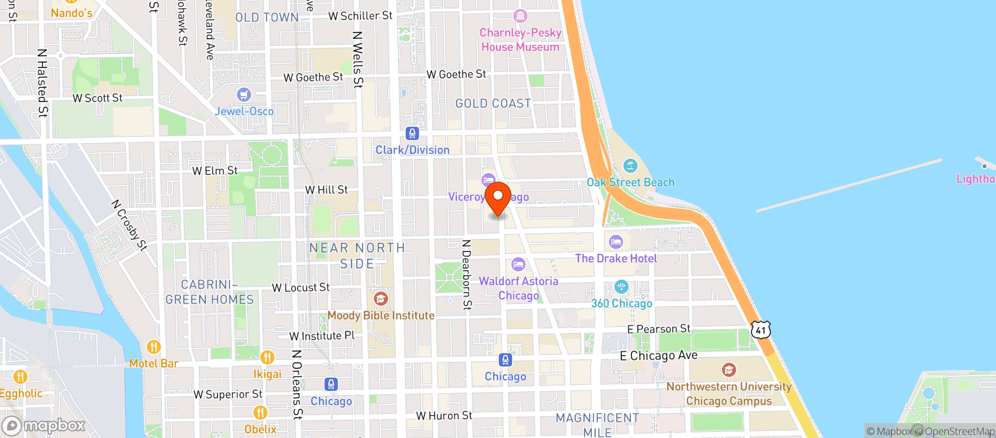 Map showing Dublin Bar & Grill
