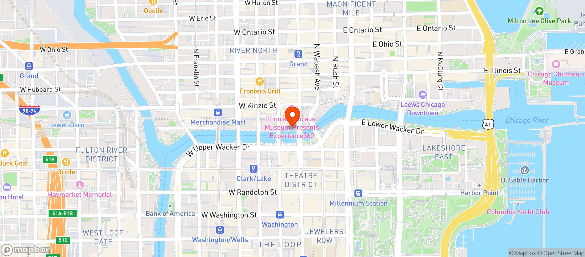 Map showing Smith & Wollensky