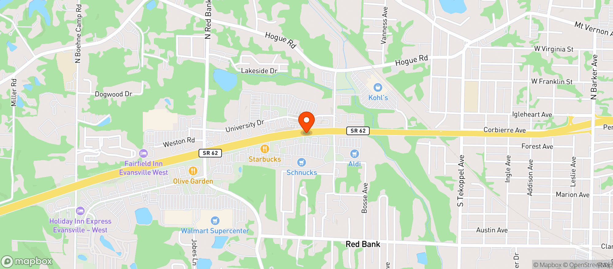 Map showing Schnucks