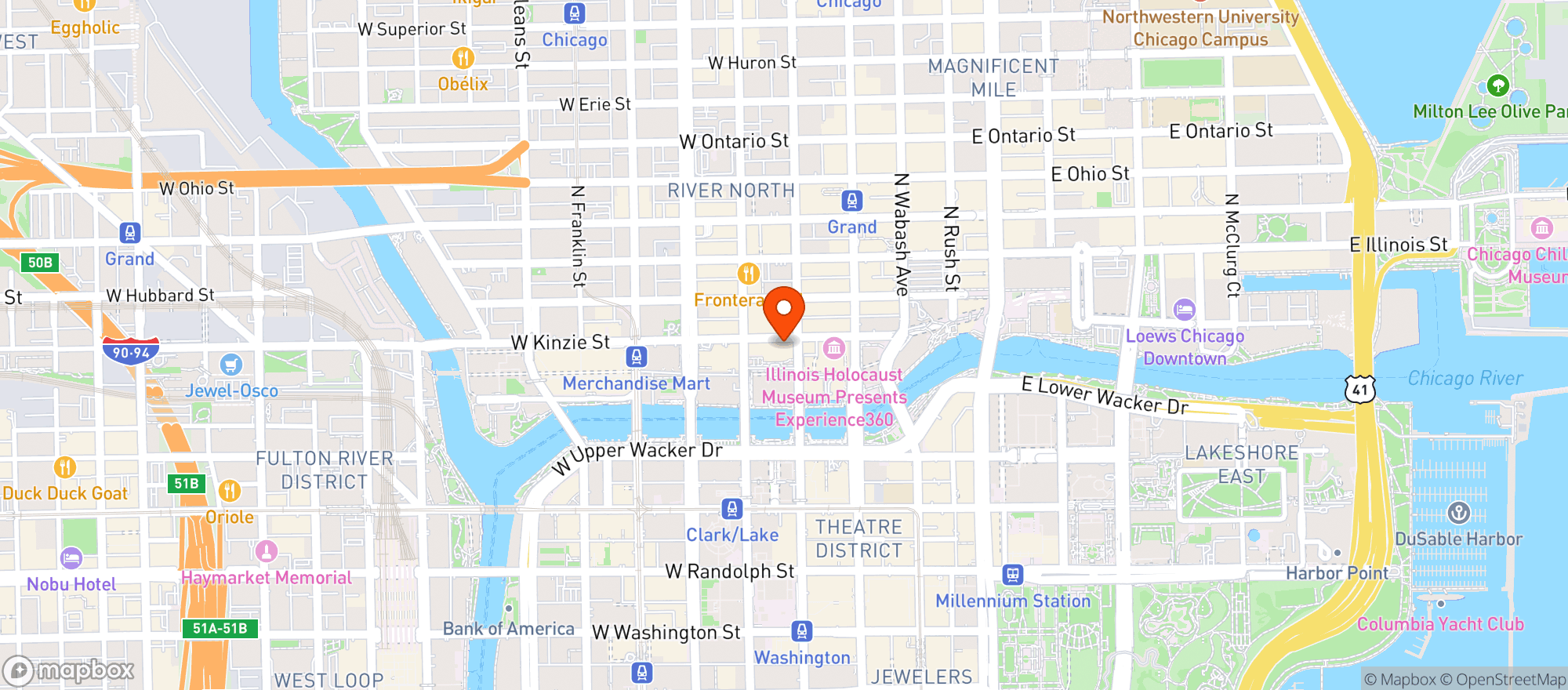 Map showing Siena Tavern