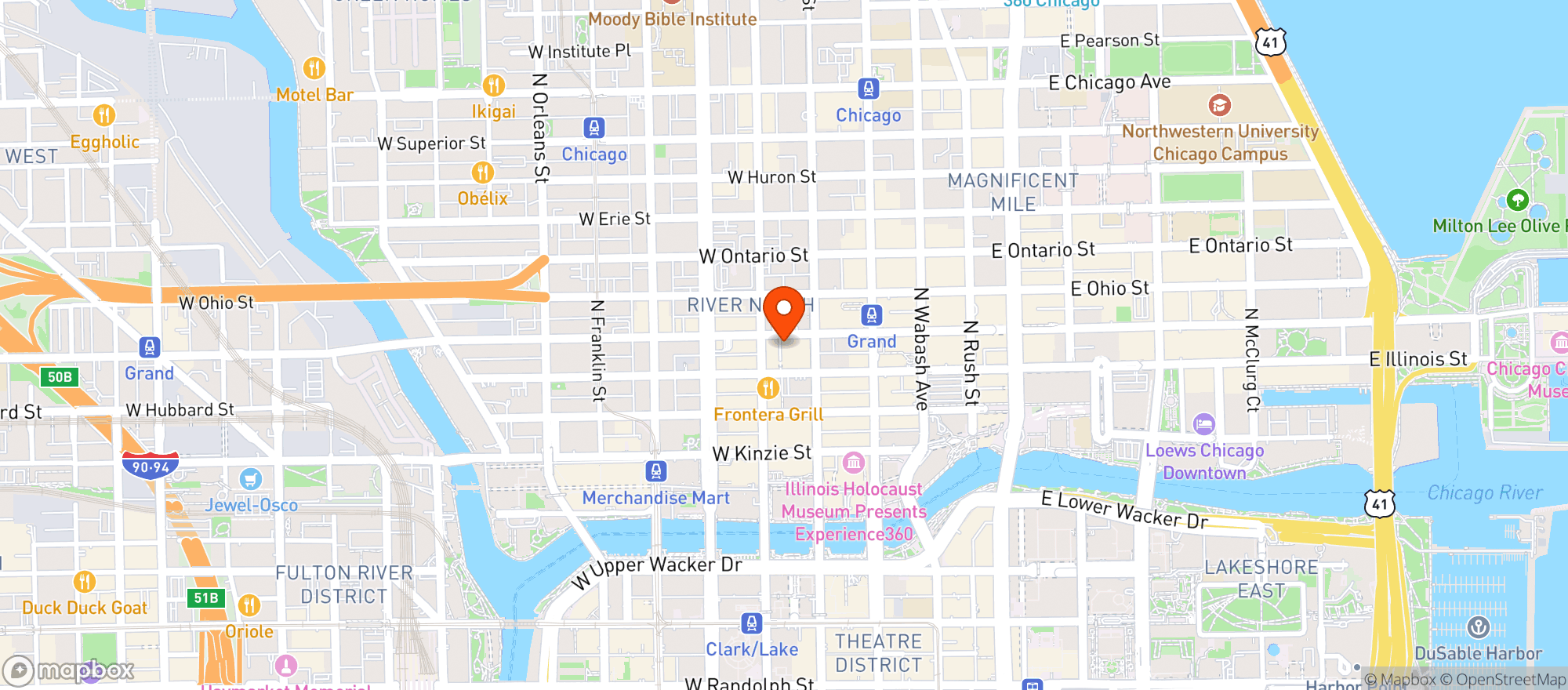 Map showing Sushi San
