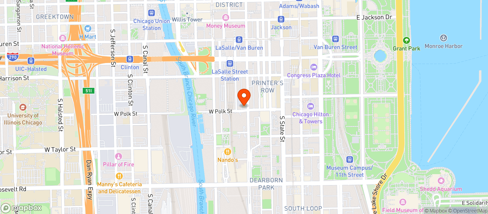 Map showing All Star Seafood & Sports