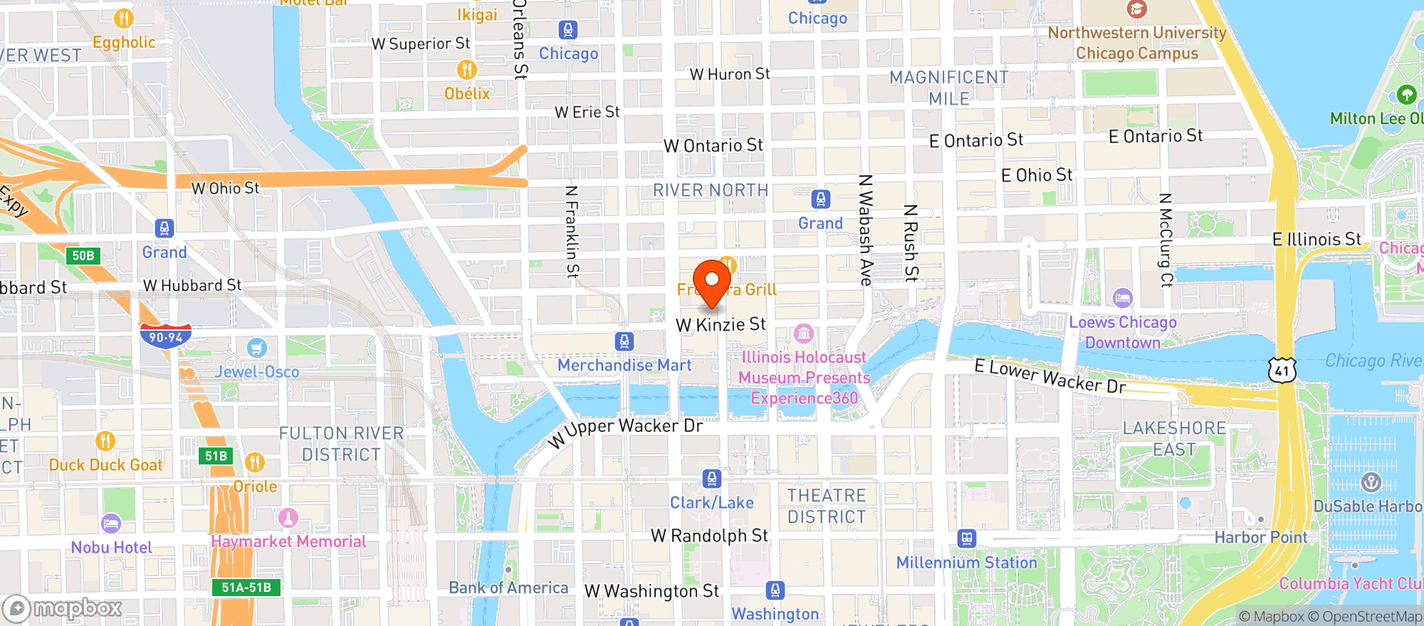 Map showing The Smith Restaurant & Bar
