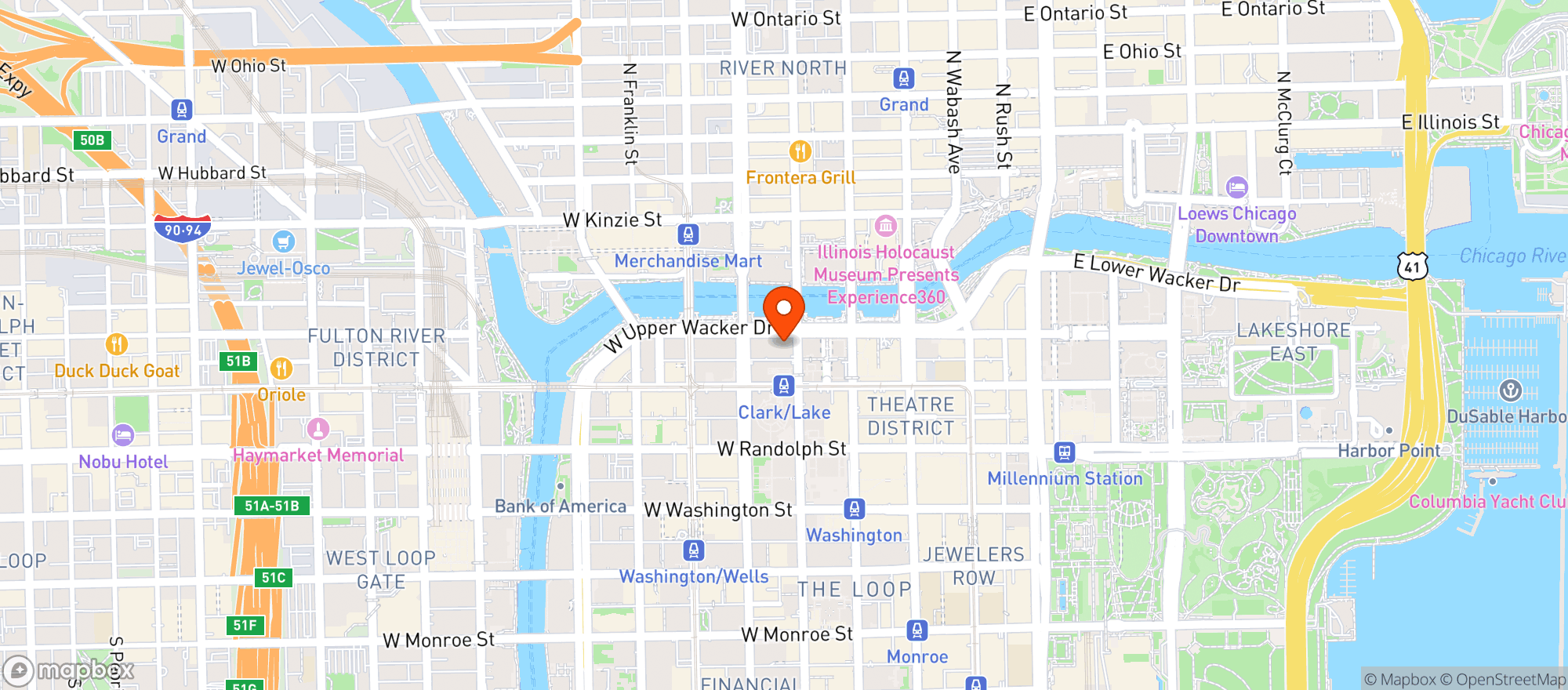 Map showing Flight Club