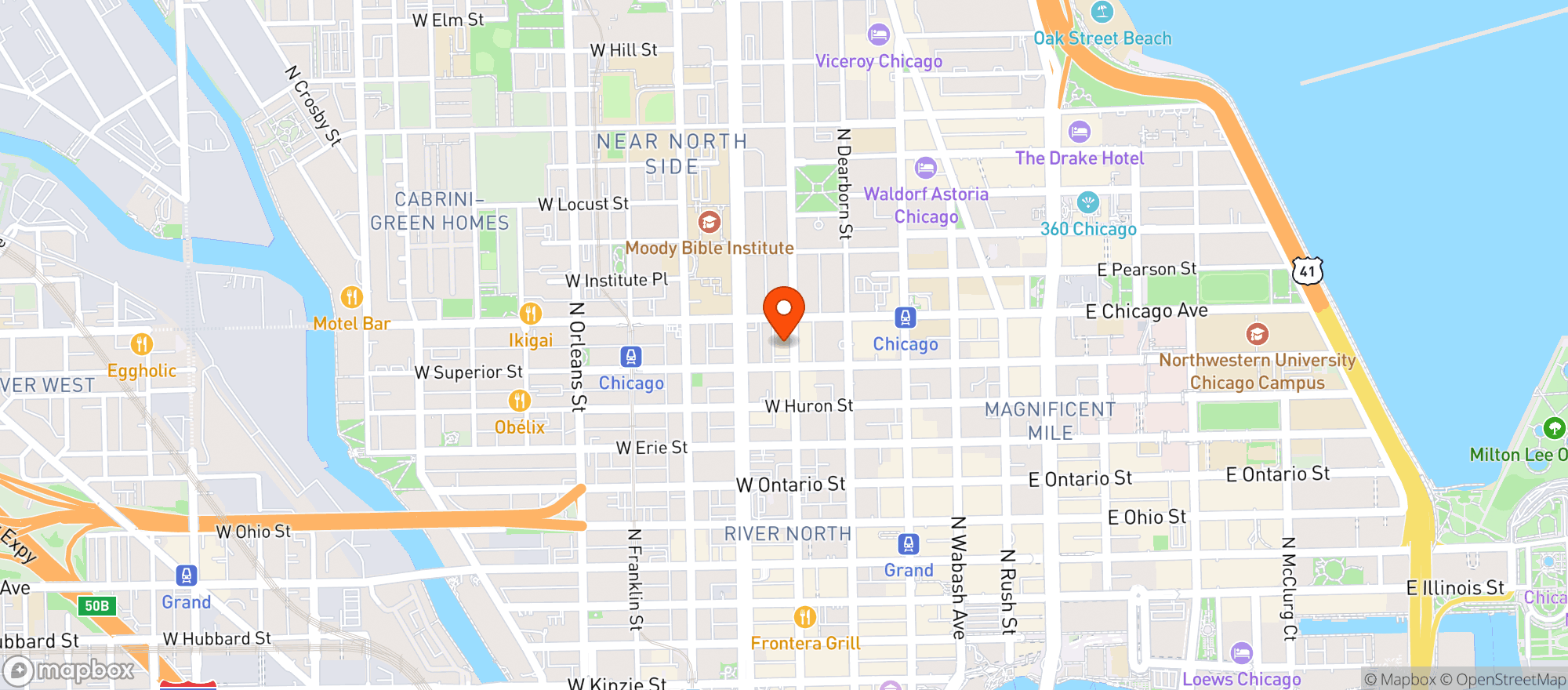 Map showing Clark St Ale House