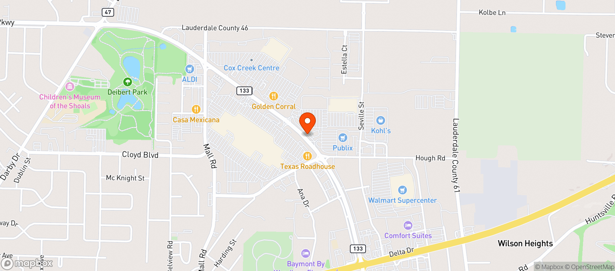 Map showing Publix