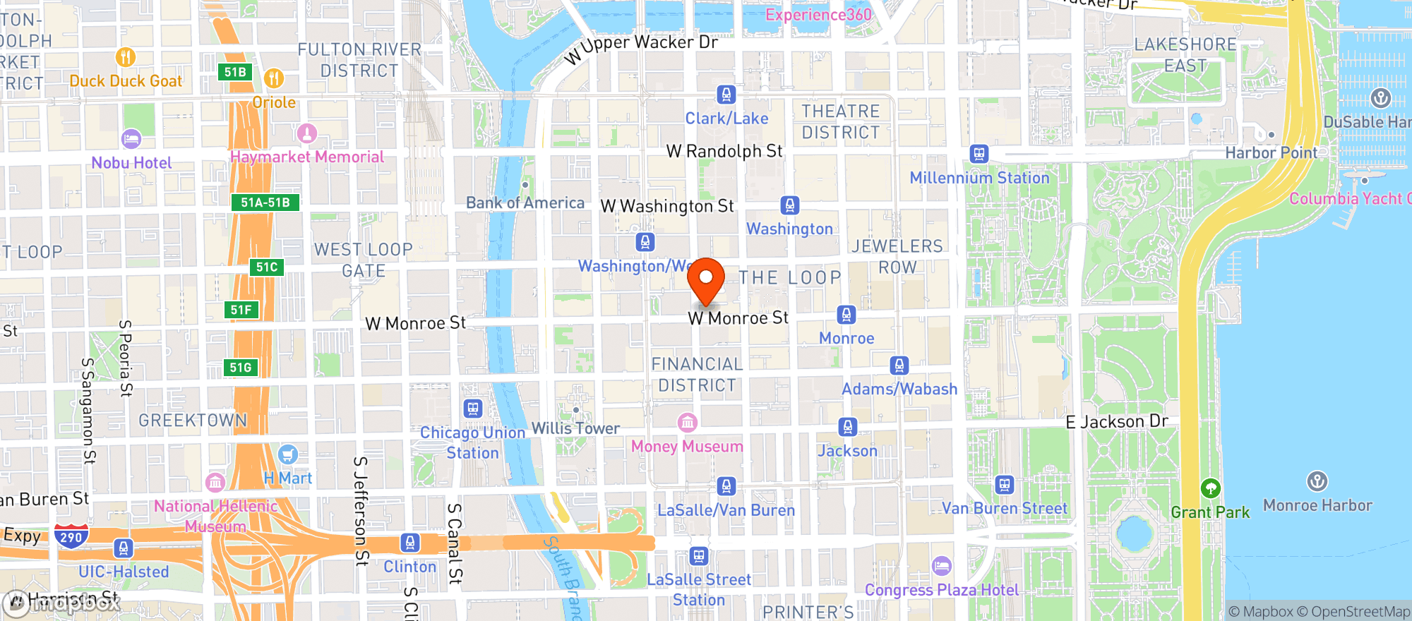 Map showing Kimpton Gray Hotel #ordtg