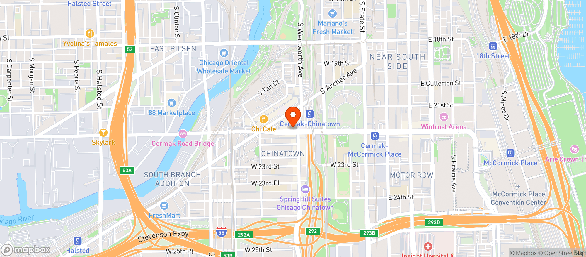 Map showing Moon Palace