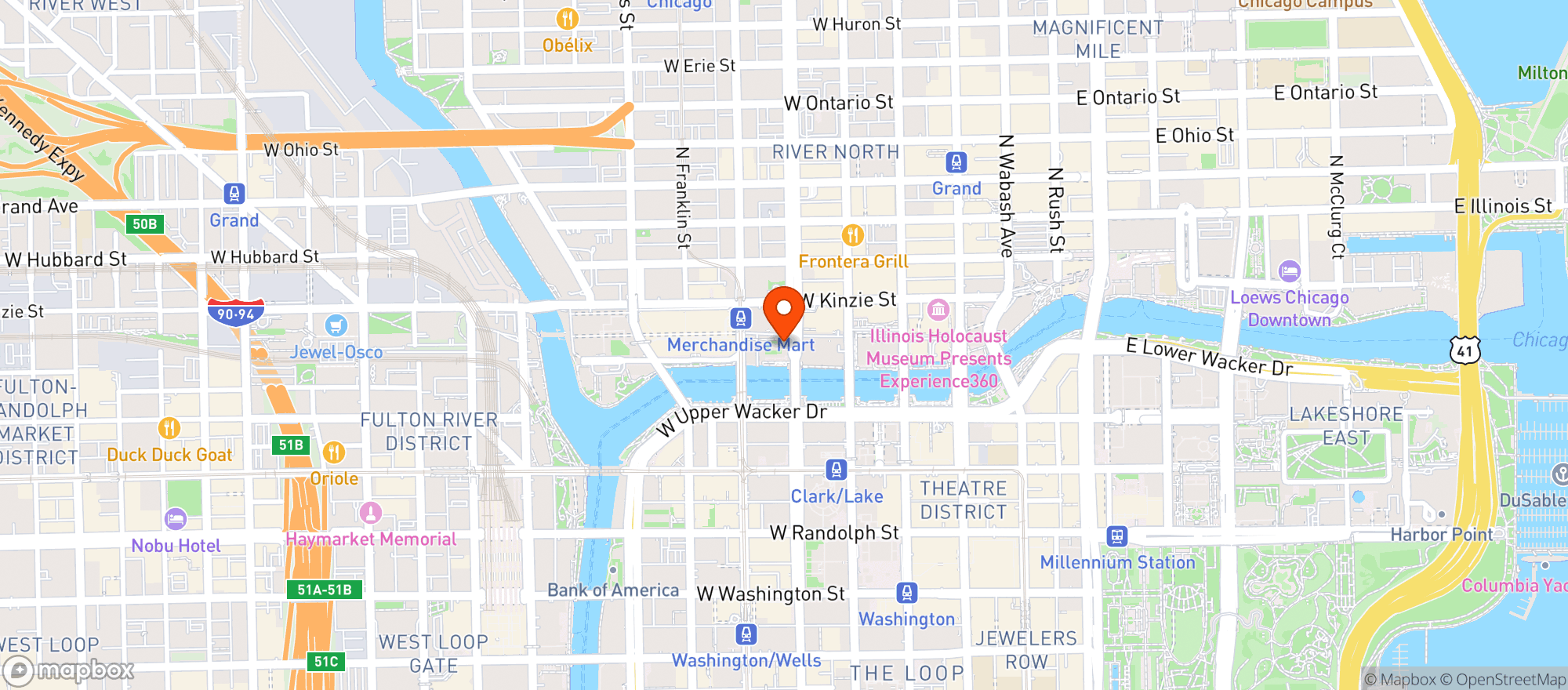 Map showing Chicago Cut Steakhouse