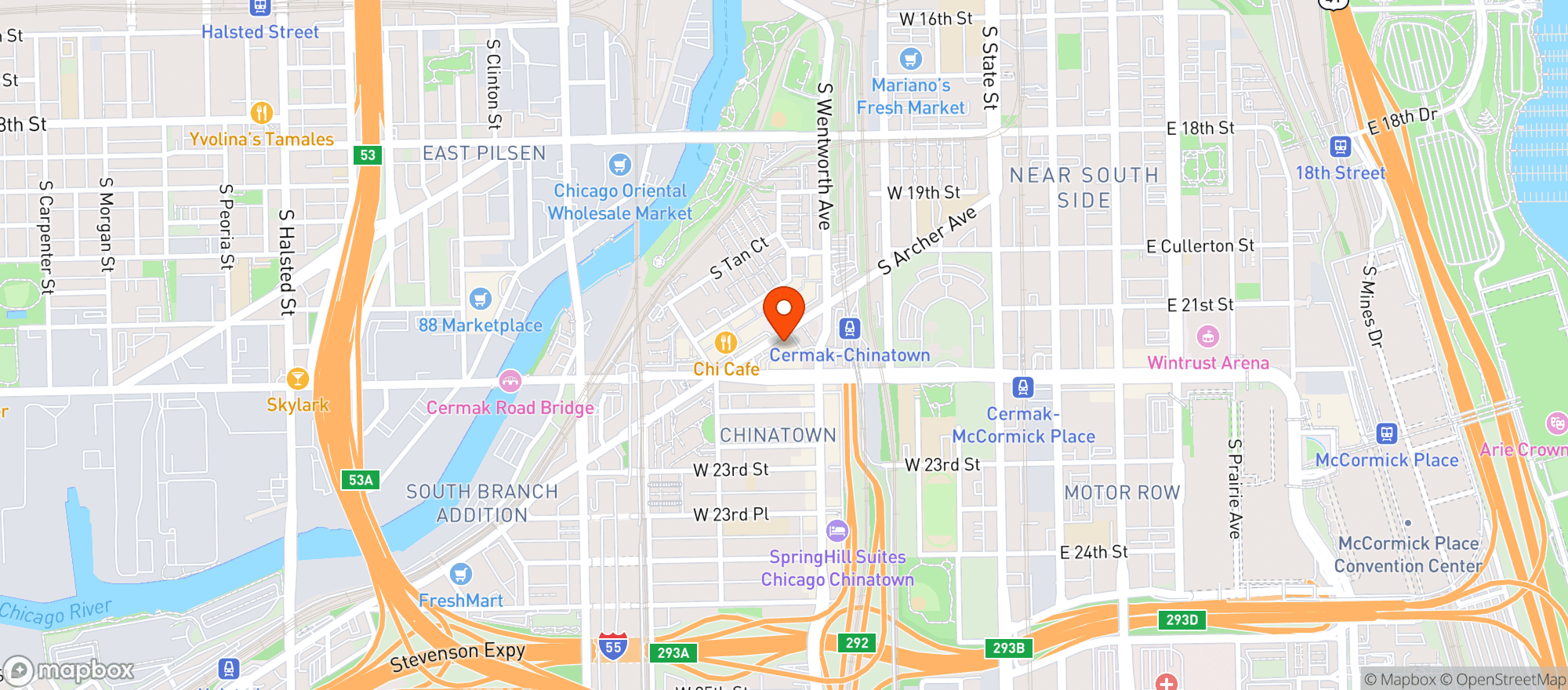 Map showing Sushi +_3