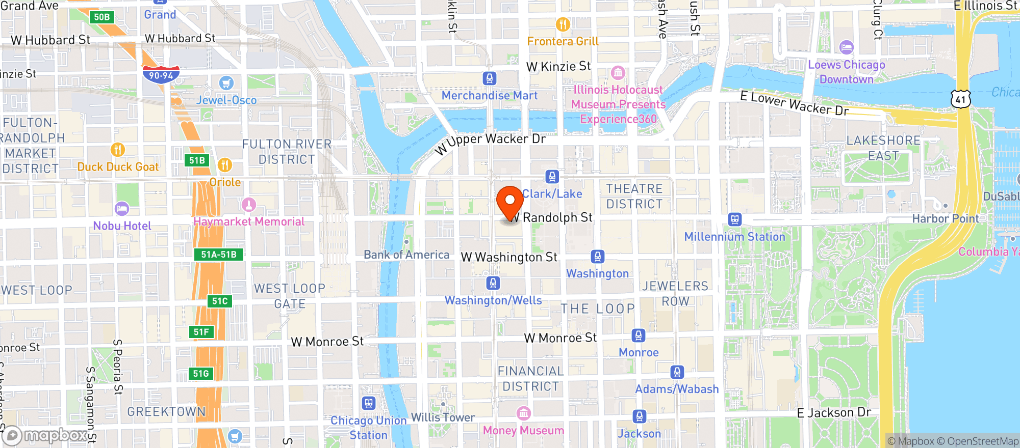 Map showing Royal Sonesta