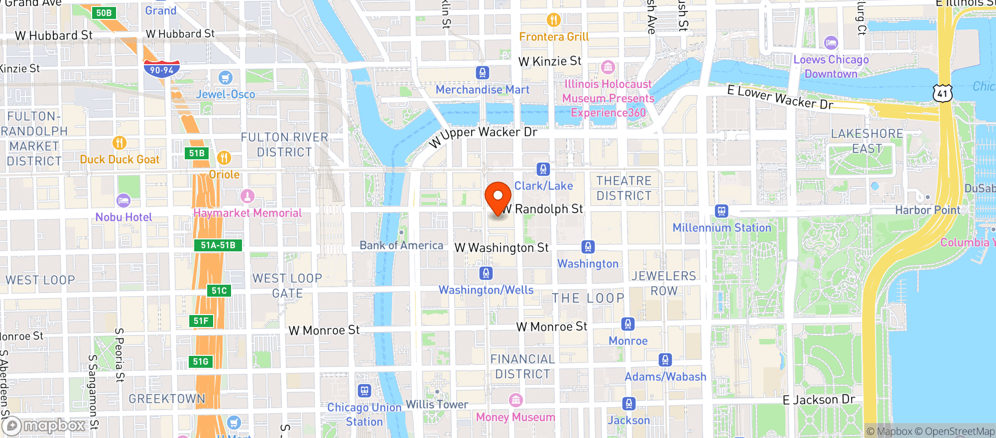 Map showing 312 Chicago