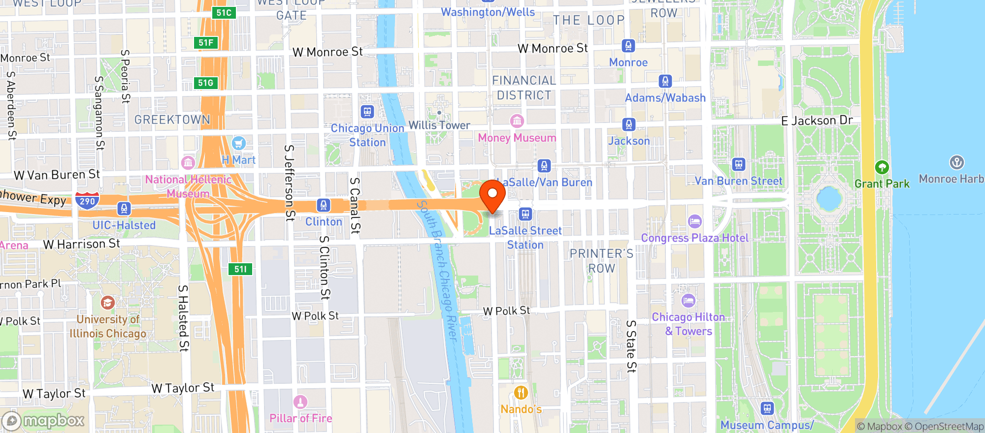 Map showing Market 96 - Chicago