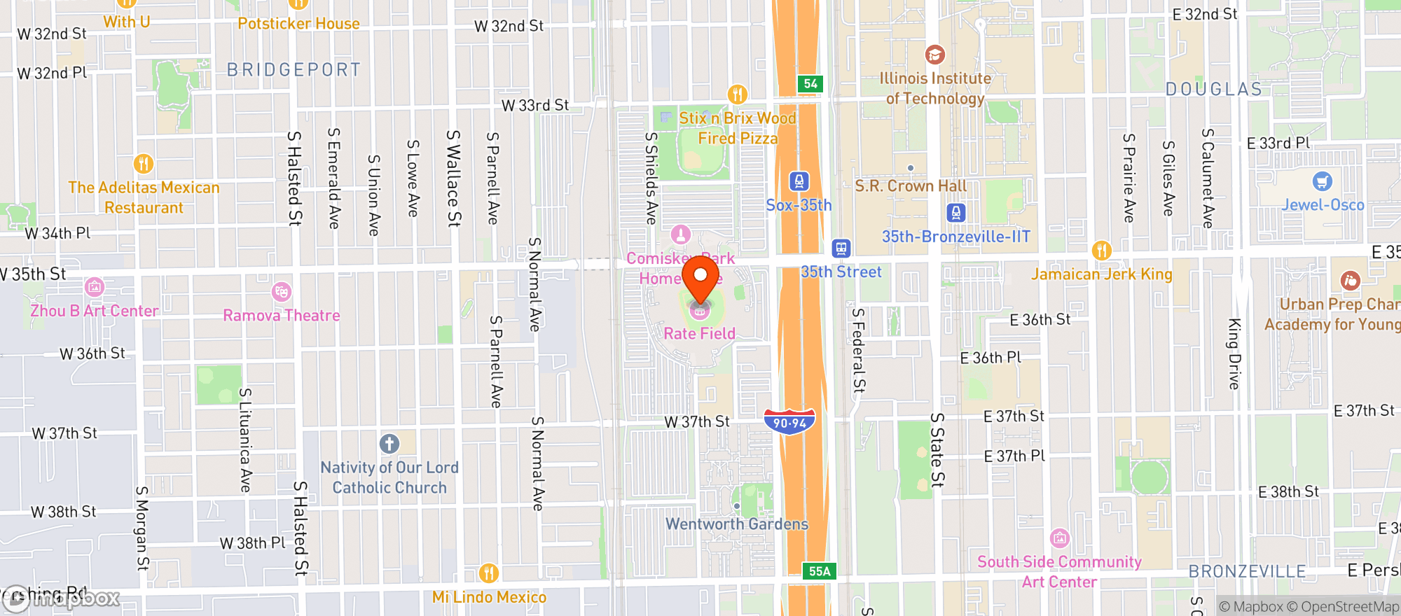 Map showing Guaranteed Rate Field