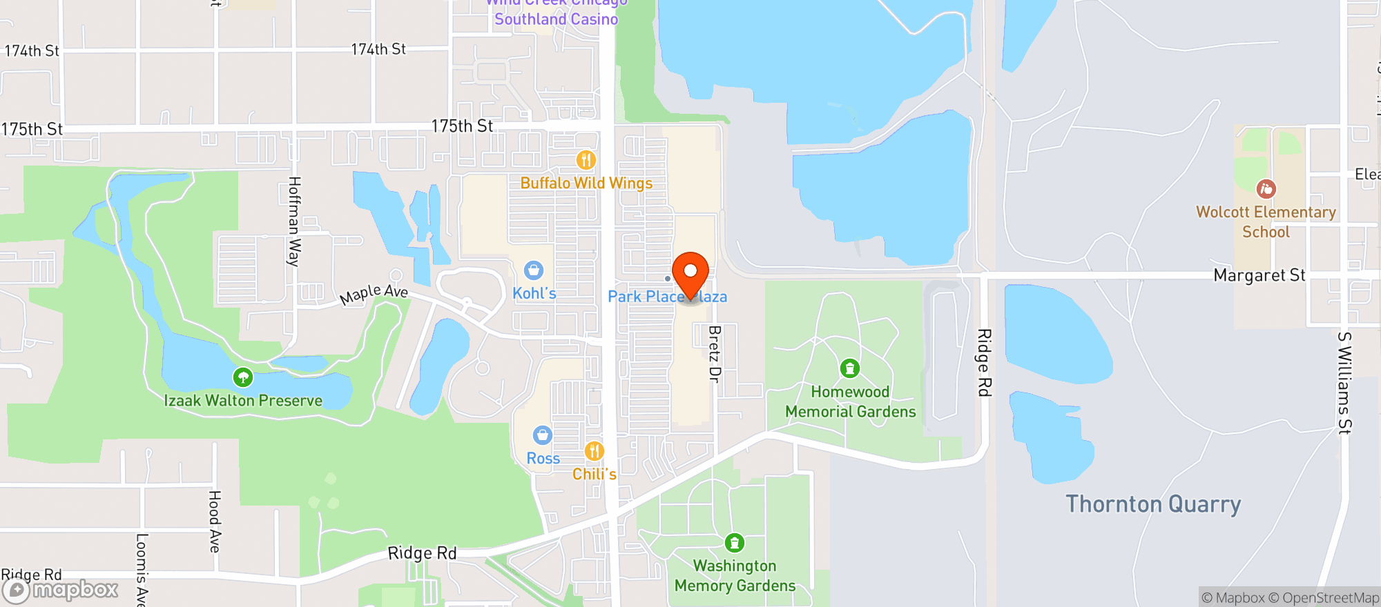 Map showing Osco Drug #3188