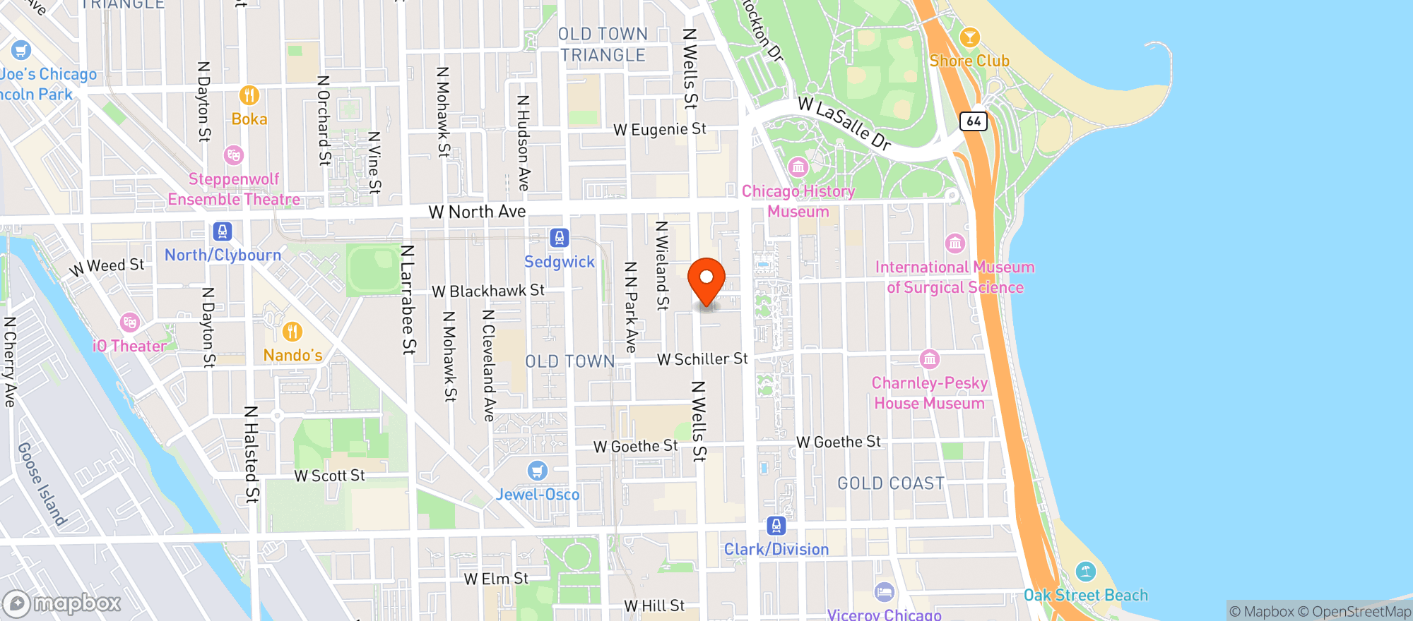 Map showing Garfields Beverage
