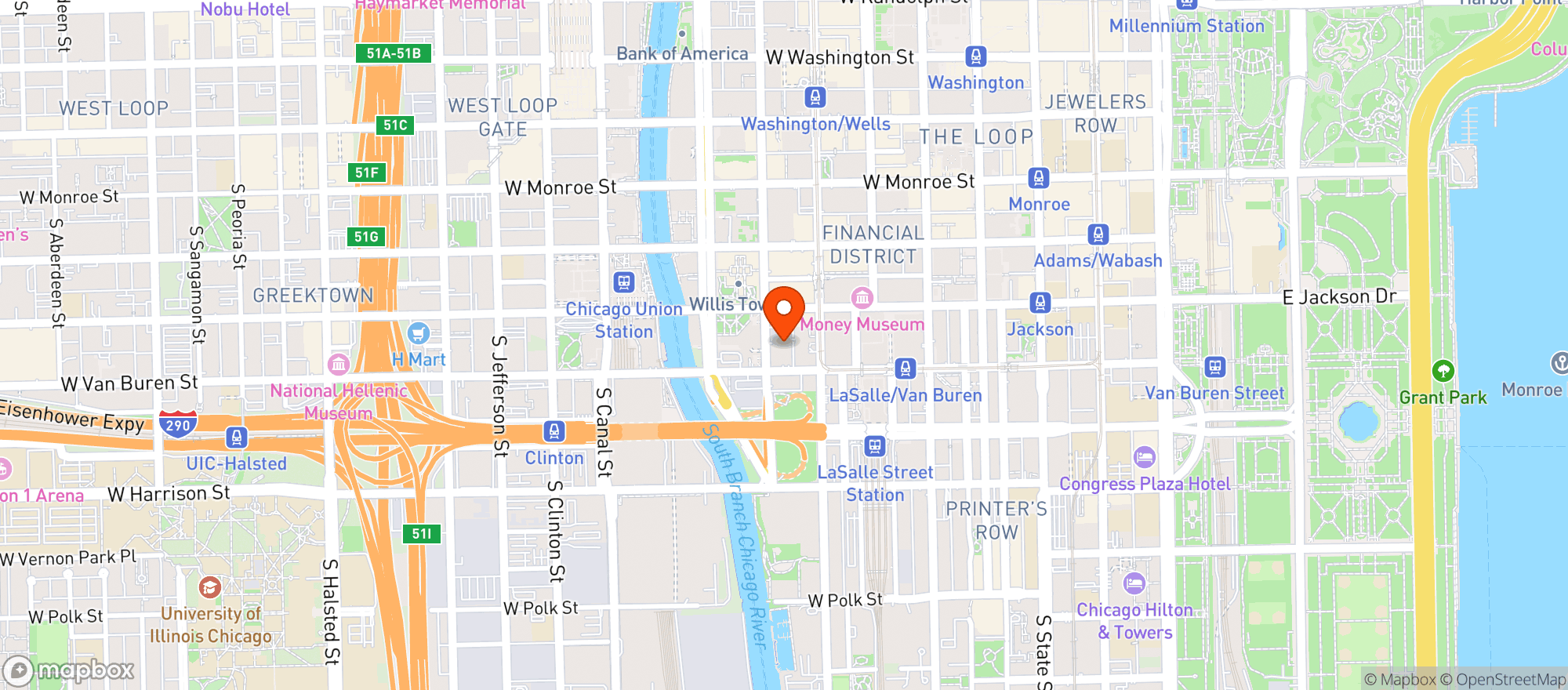 Map showing The Franklin Tap