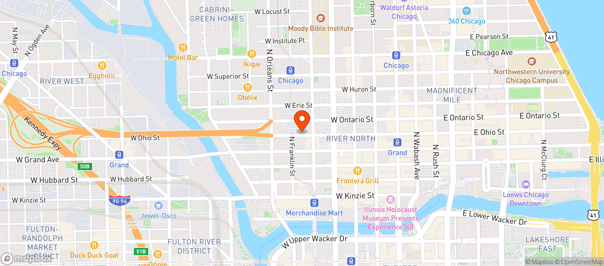 Map showing Ascend - River North