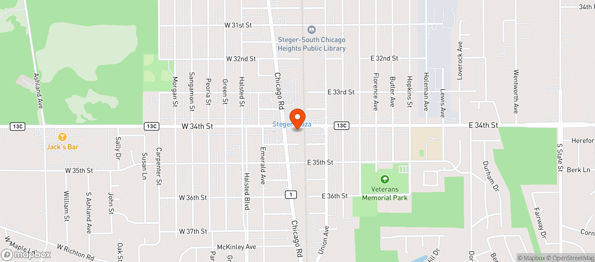 Map showing Party Liquors #10