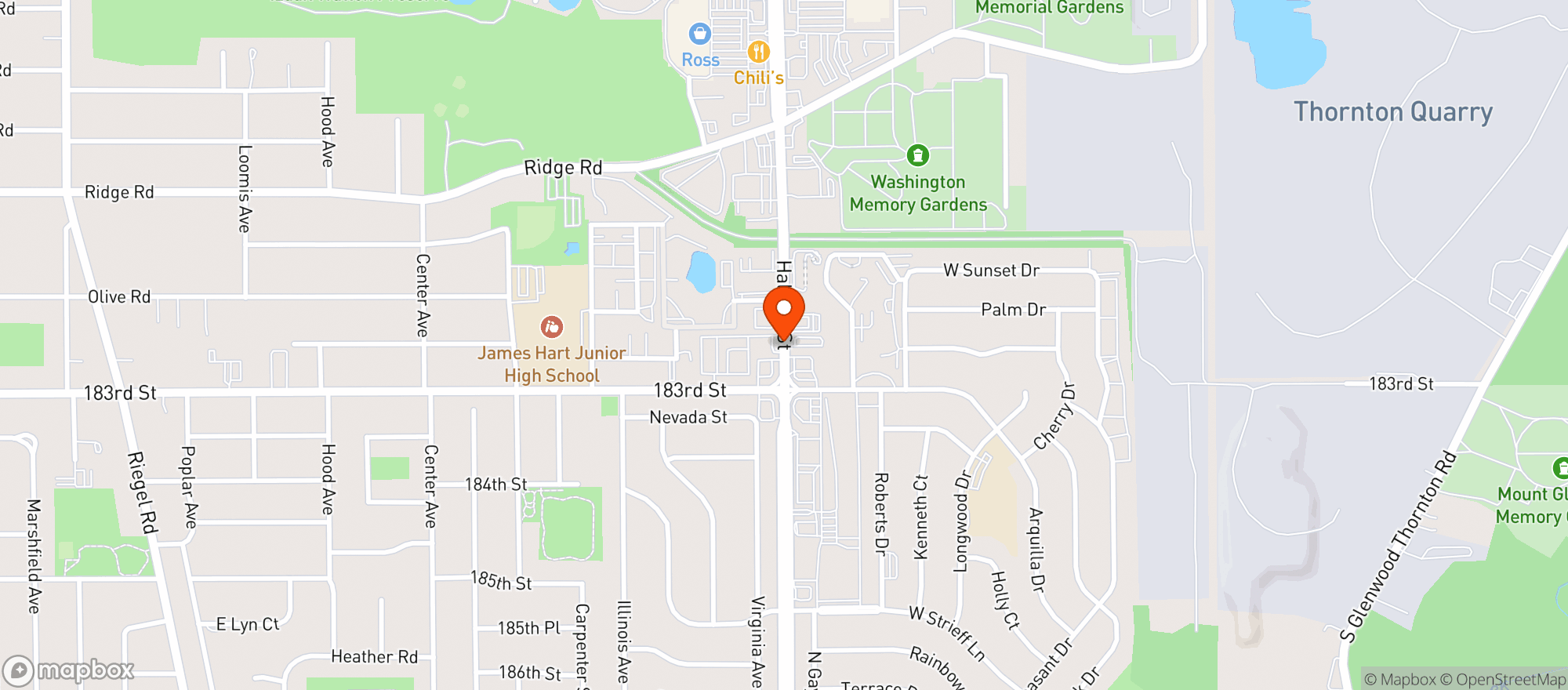 Map showing Homewood Liquors