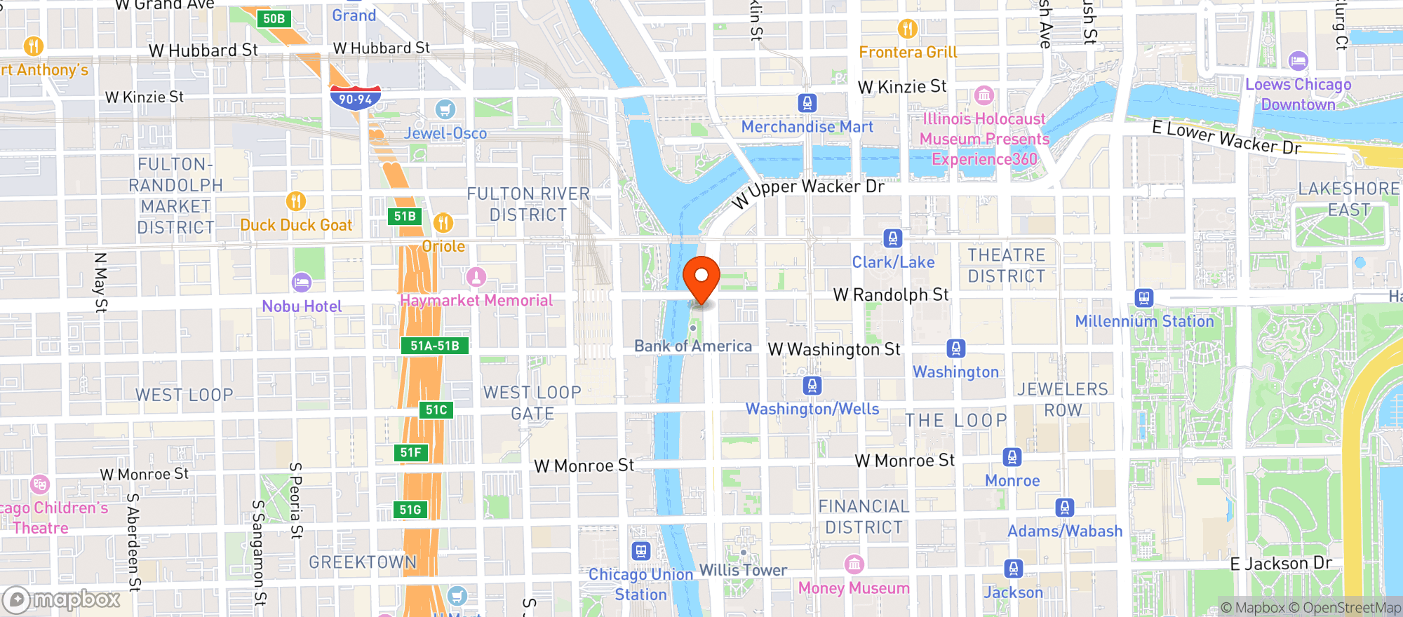 Map showing Bazaar Meat Cafe