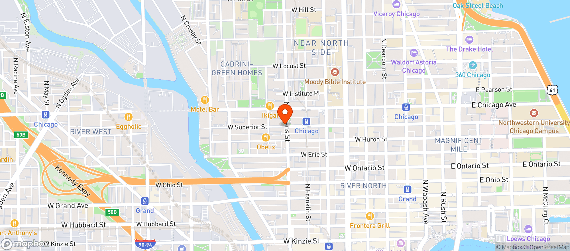 Map showing Galleria Market