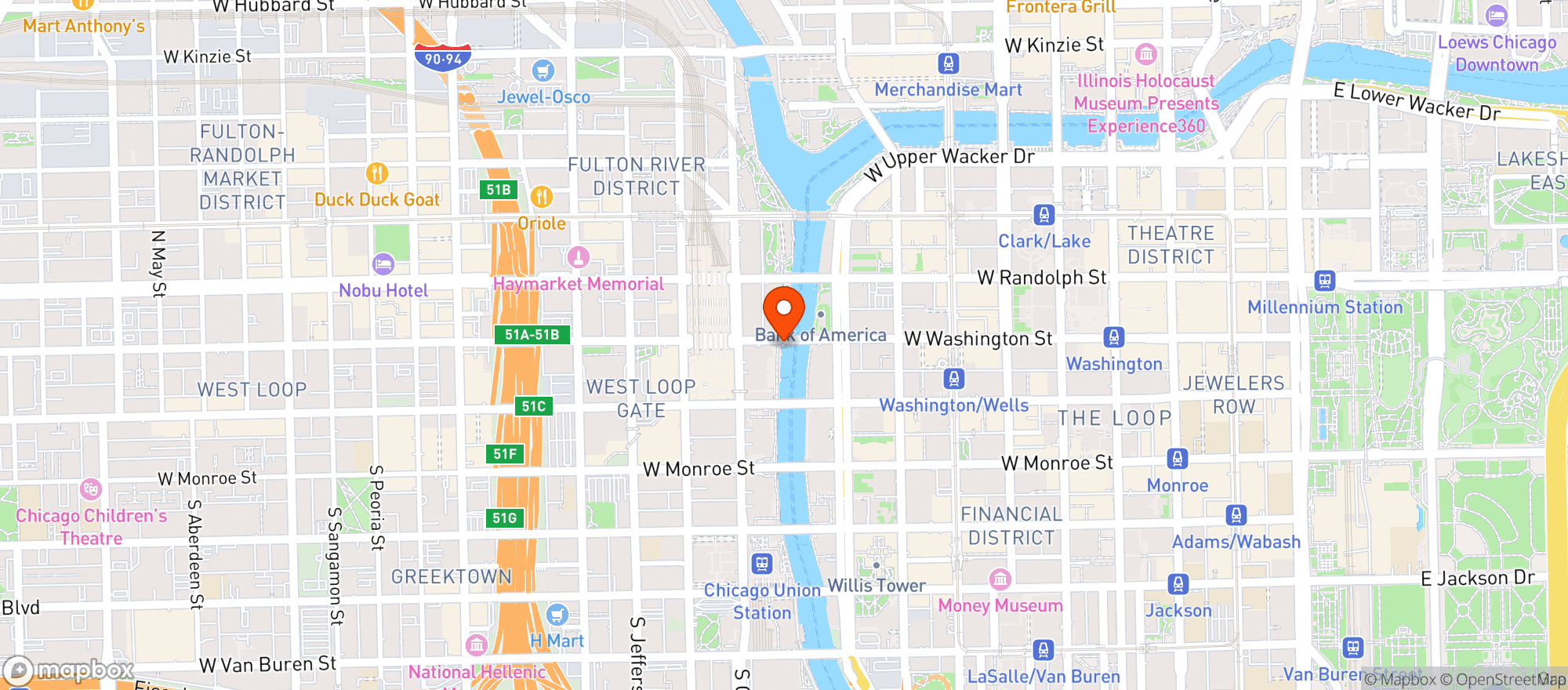 Map showing Porter Kitchen & Deck
