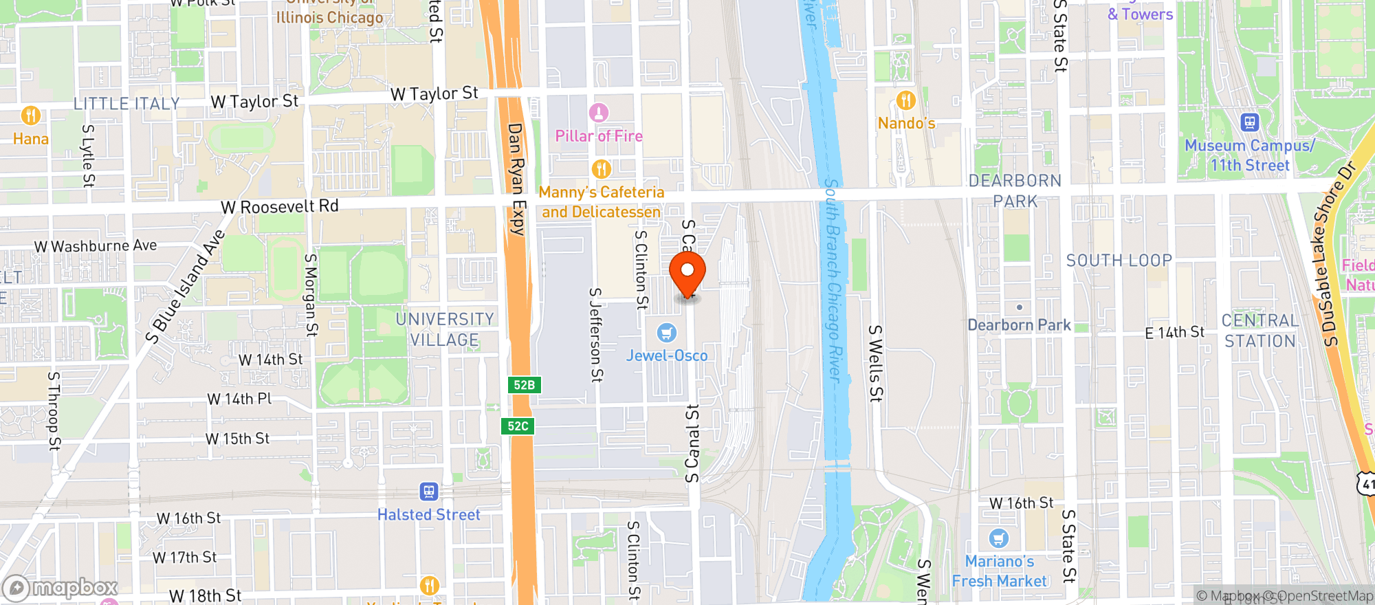 Map showing Jewel Osco