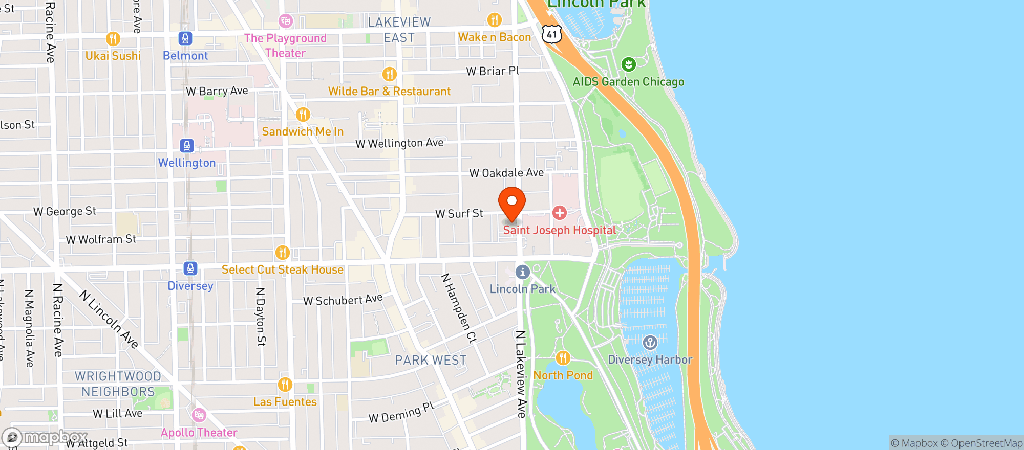 Map showing Convenient Food Mart #99