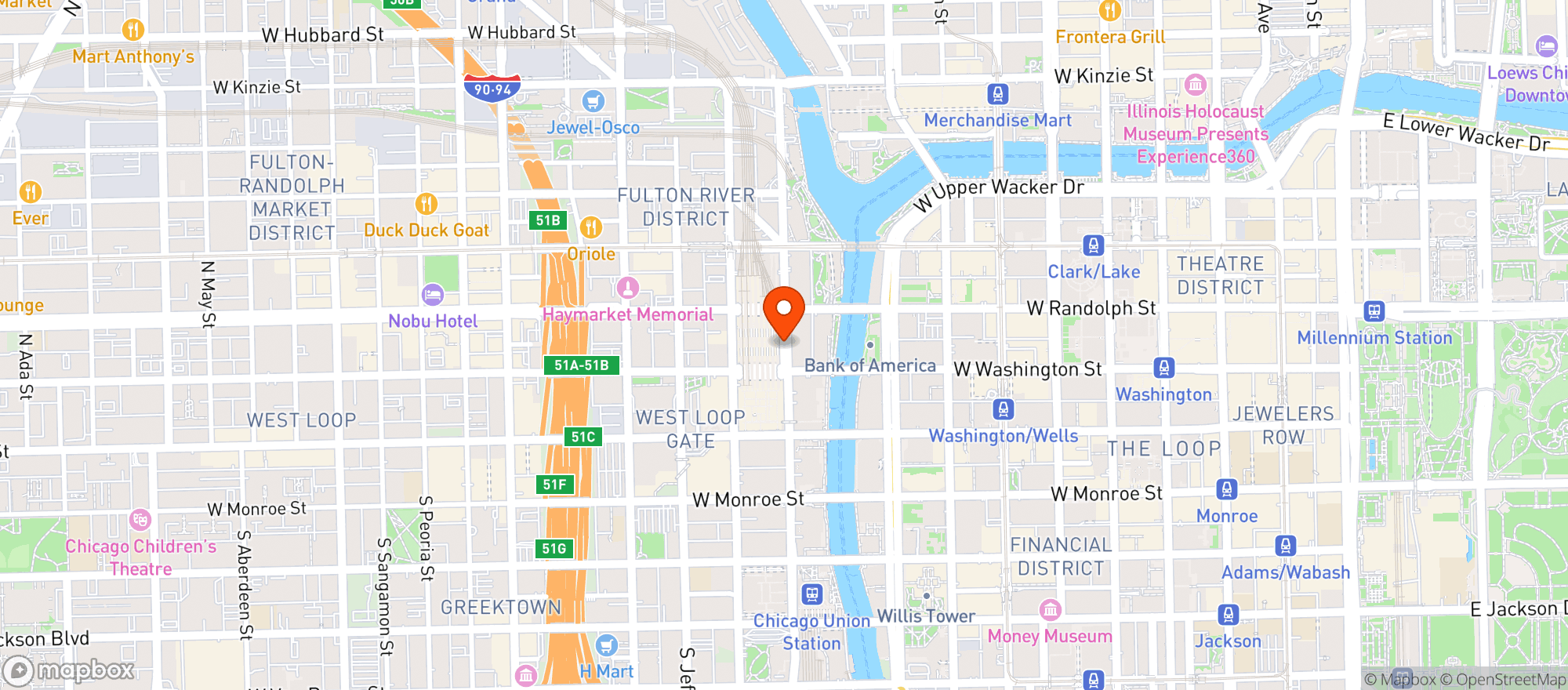 Map showing Station Bar & Restaurant
