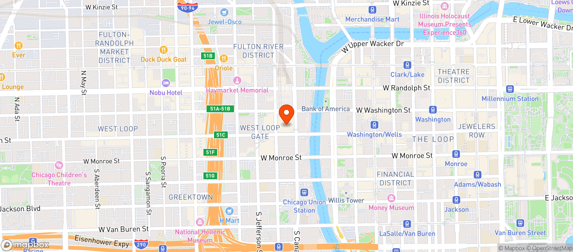 Map showing Amazon Go