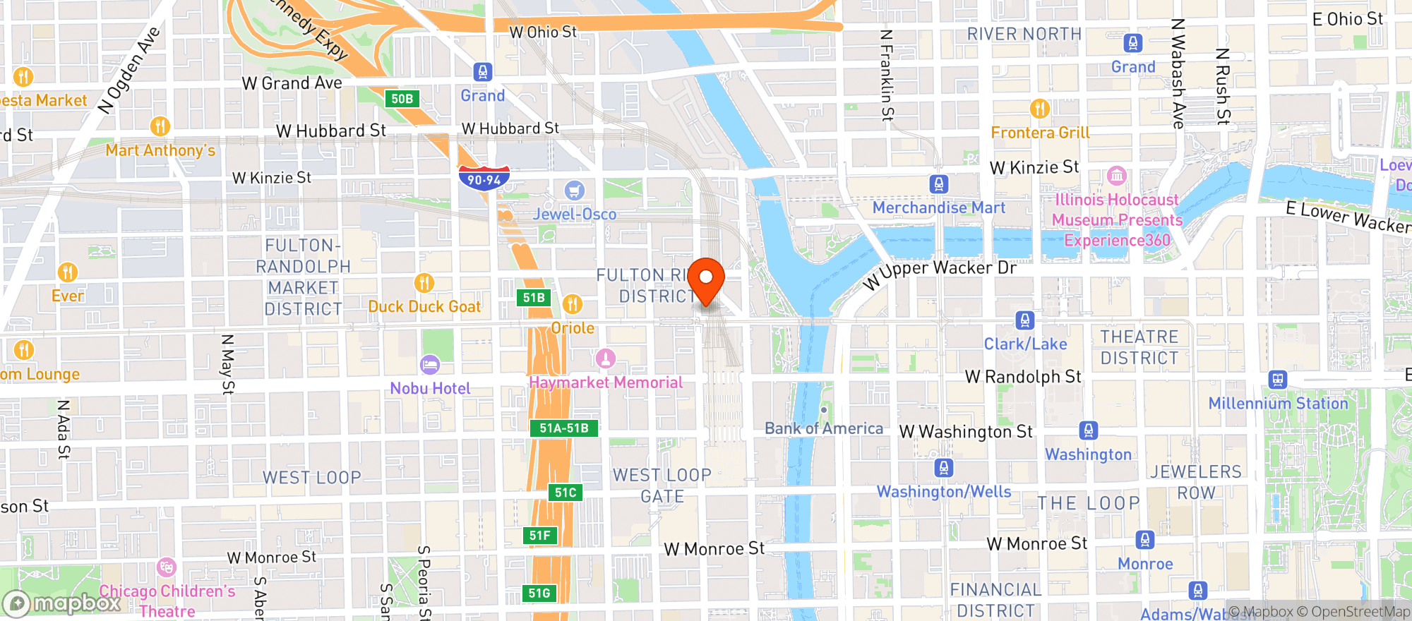 Map showing New Line Tavern