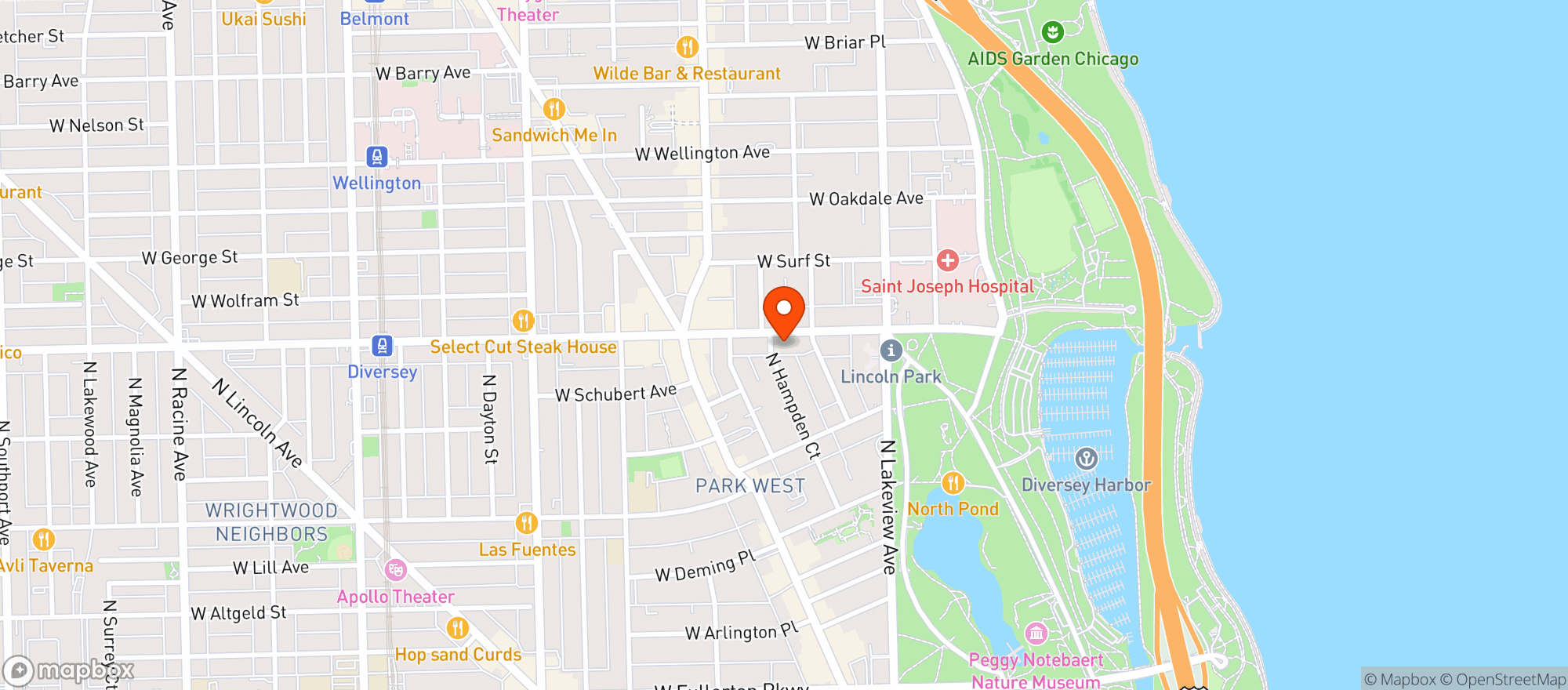 Map showing Go Grocer - Diversey