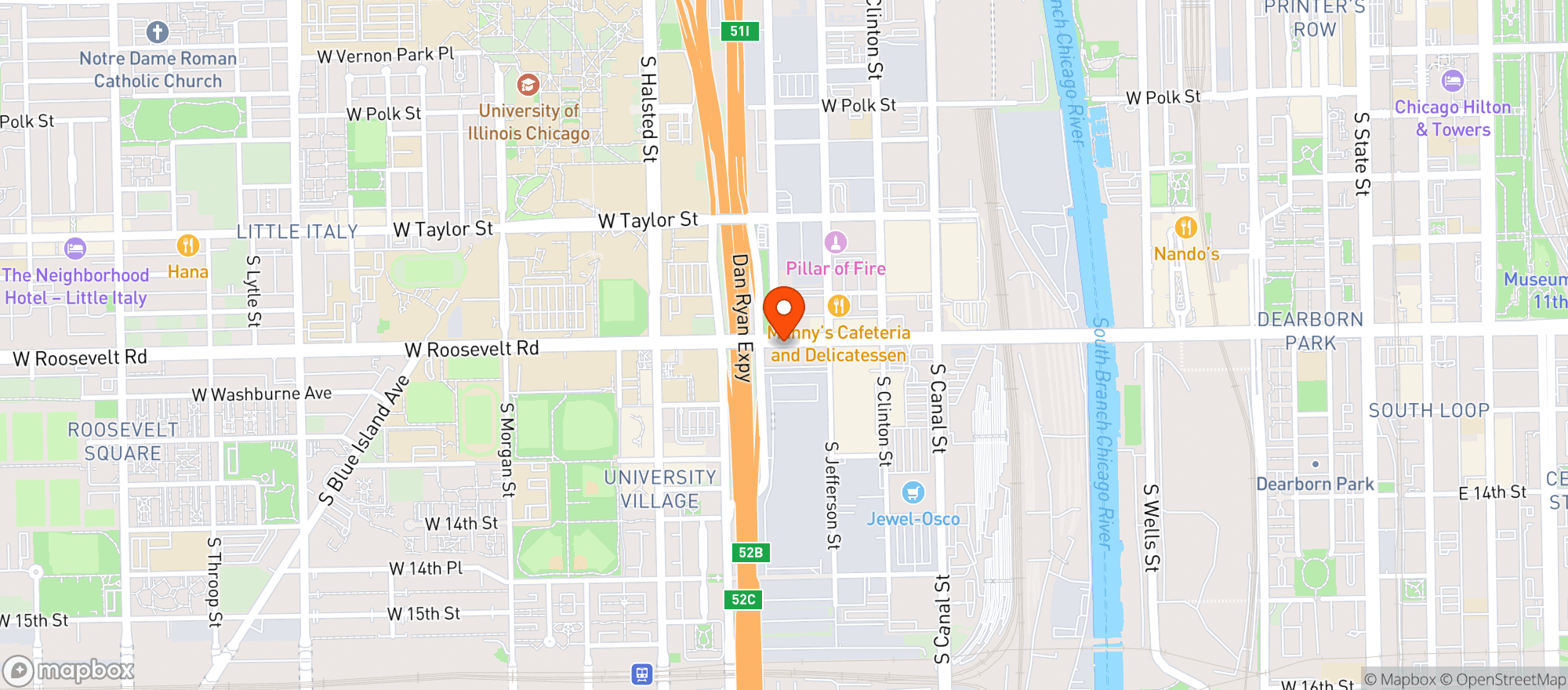 Map showing Cbd Kratom South Loop