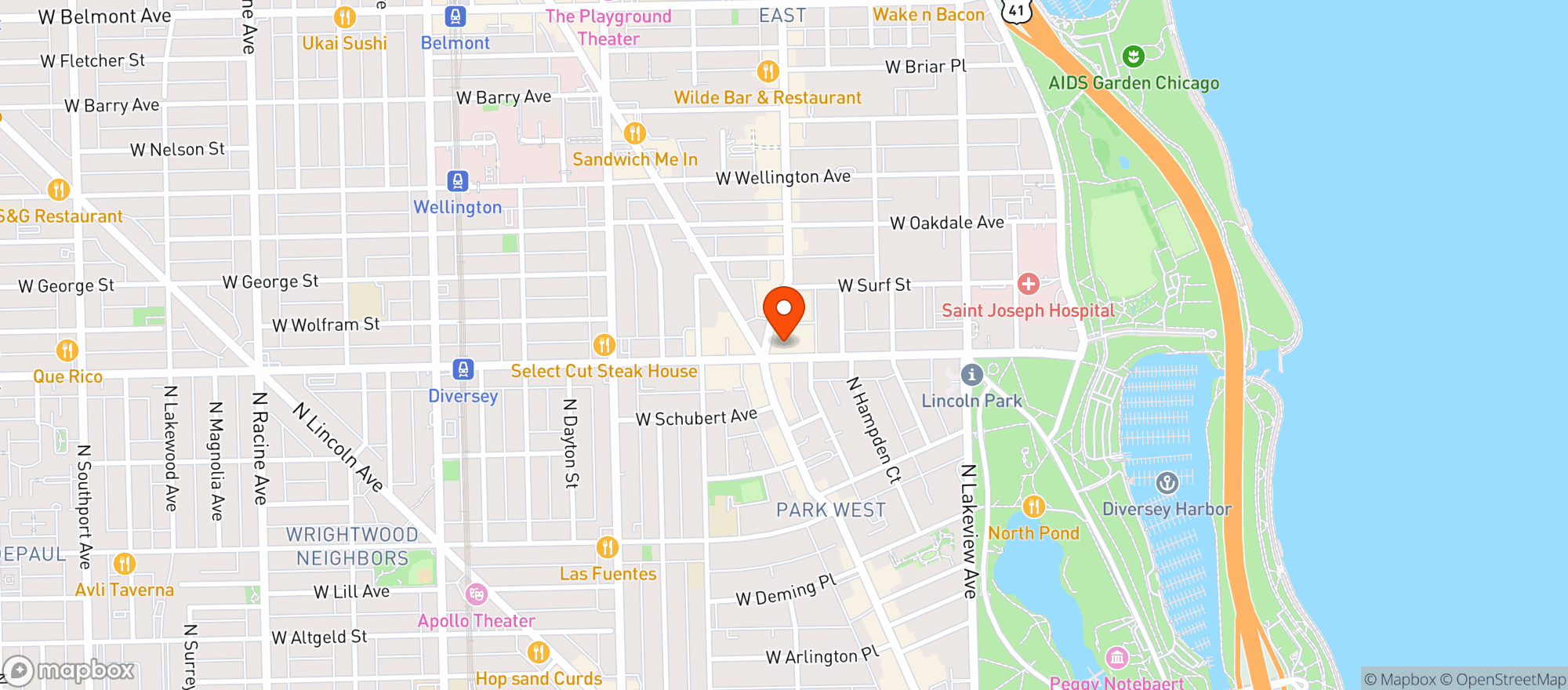 Map showing Foxtrot - East Lakeview