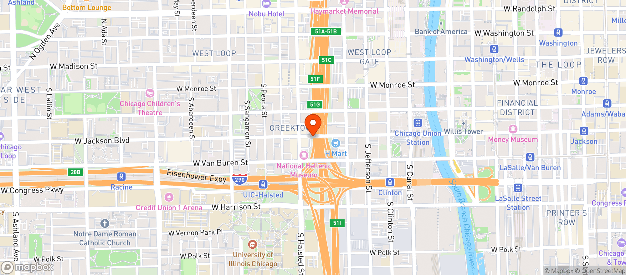 Map showing H Mart