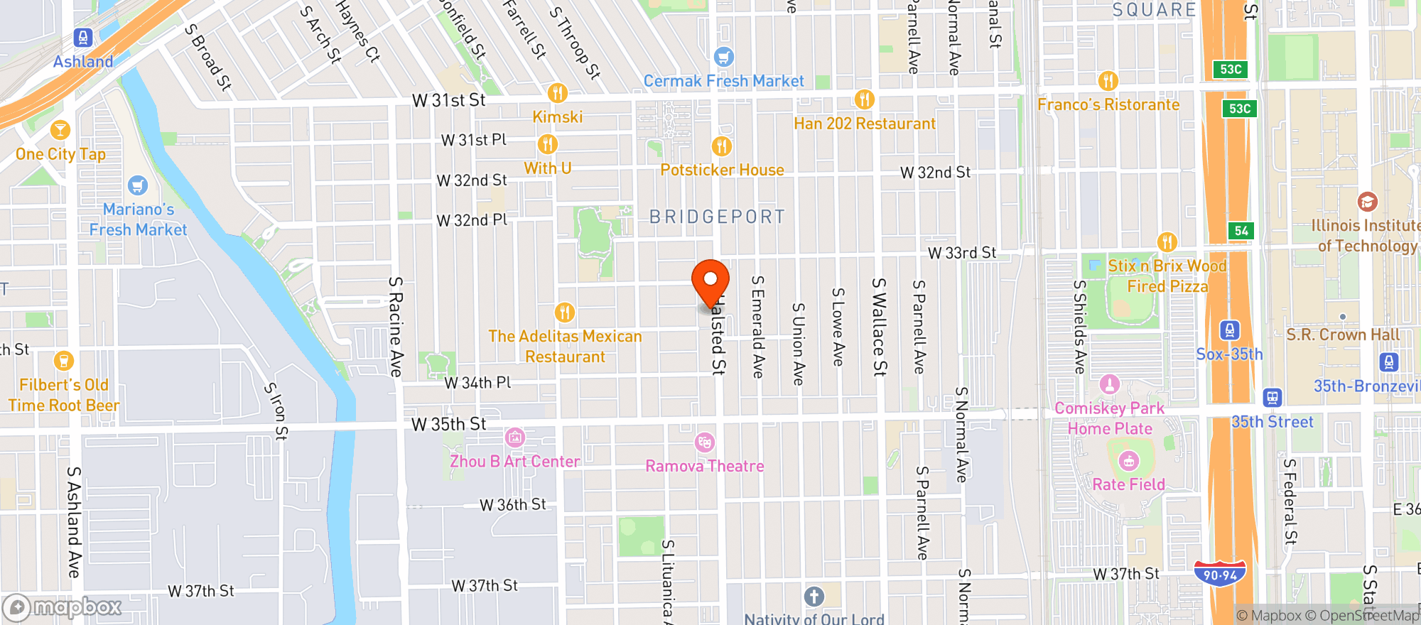 Map showing Mitchells Tap