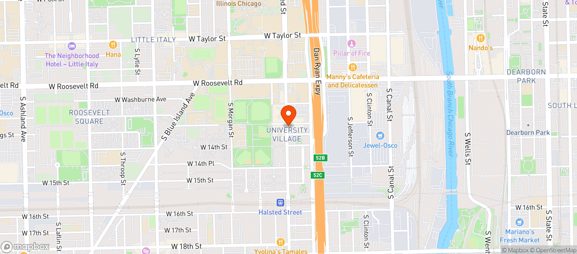 Map showing Bar Louie