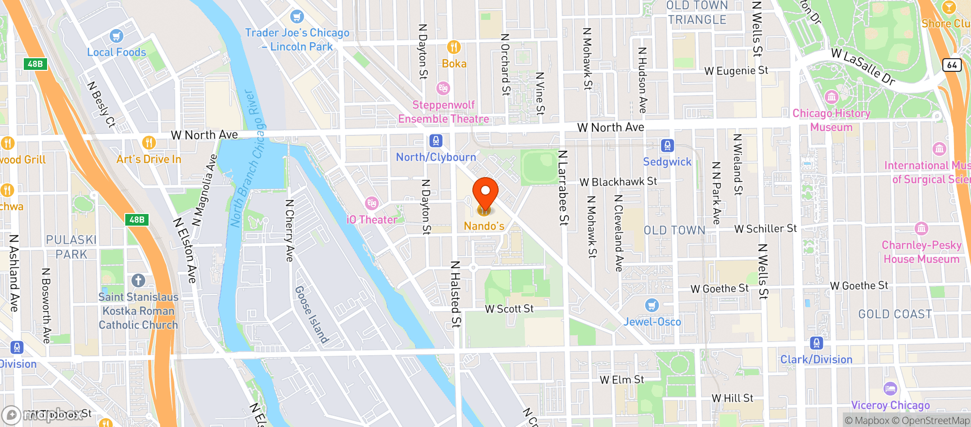 Map showing Mariano's