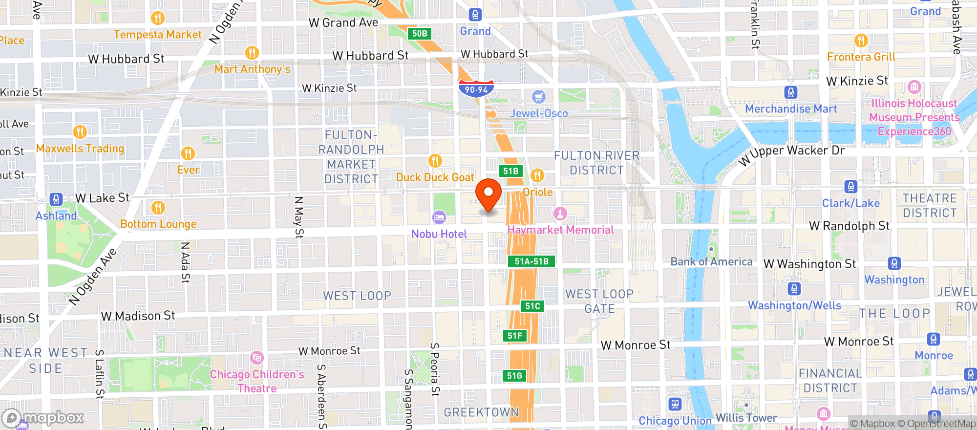 Map showing La Josie
