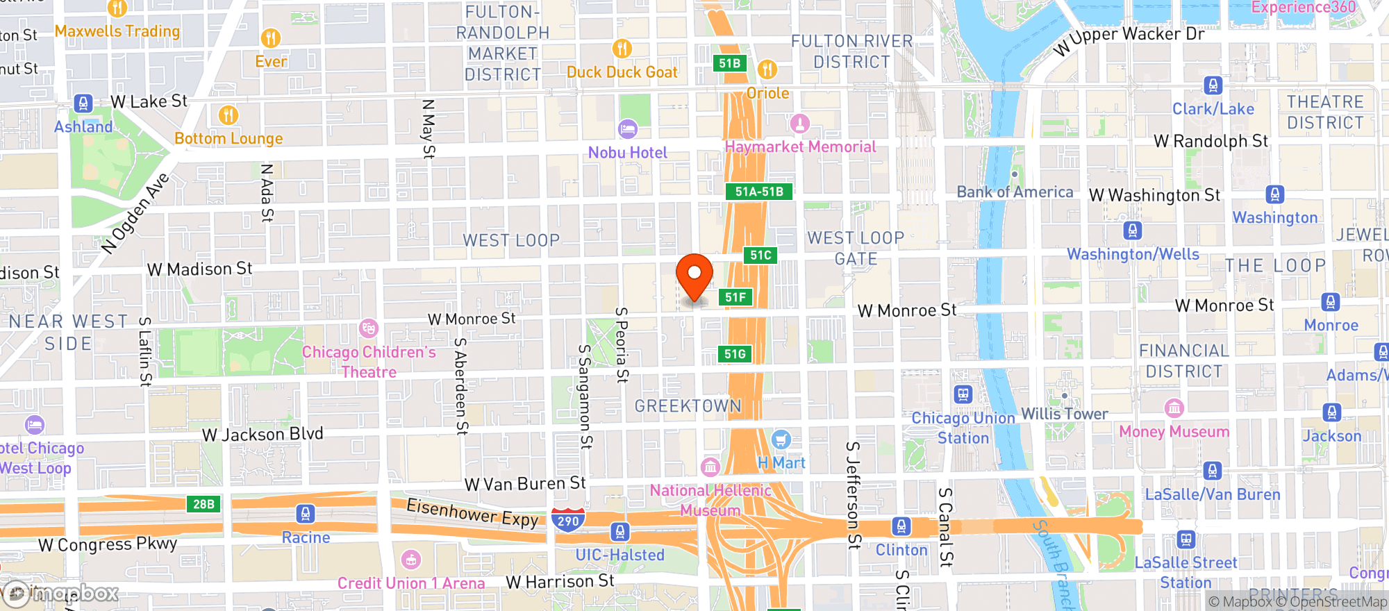 Map showing Marianos Fresh Market